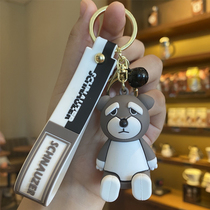 Creative cartoon key buckle cell phone bracket dual-use car keychain female bag hanging cute cyberhog couple pendant