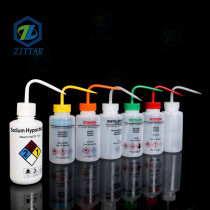 Imported quality 250ml 500ml distilled water methanol ethanol isopropanol acetone empty safety washing bottle with label