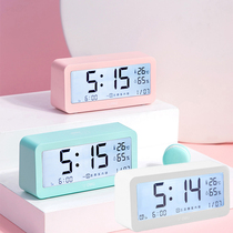 Multi-function electronic alarm clock intelligent temperature and humidity student bed head girl boy simple digital clock