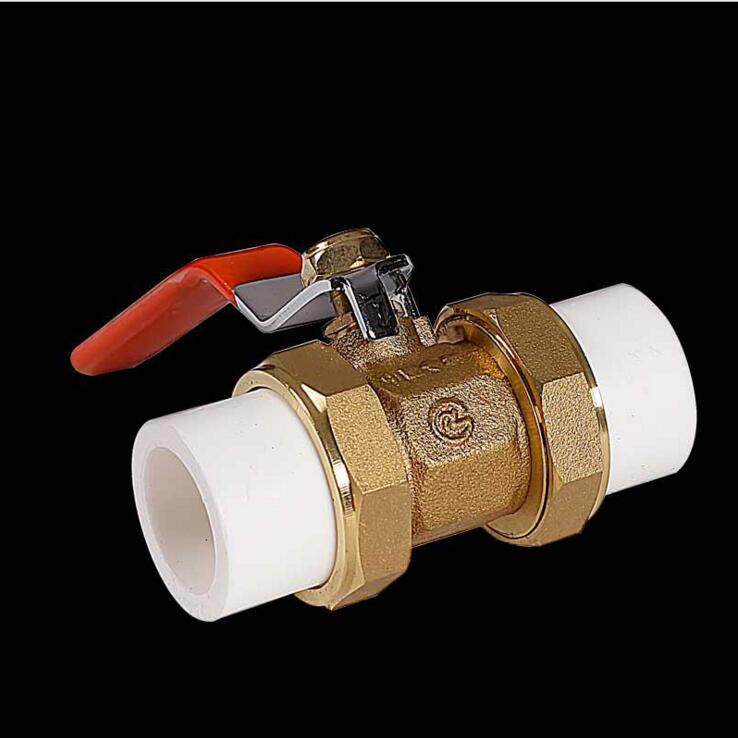 包邮ppr冷热水管件双活结铜球阀家装热熔自来水给水管暖气管