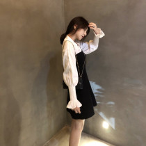 Autumn clothing 2021 New Hepburn style goddess Fan Yujie slim suit female fashion foreign style skirt two-piece set