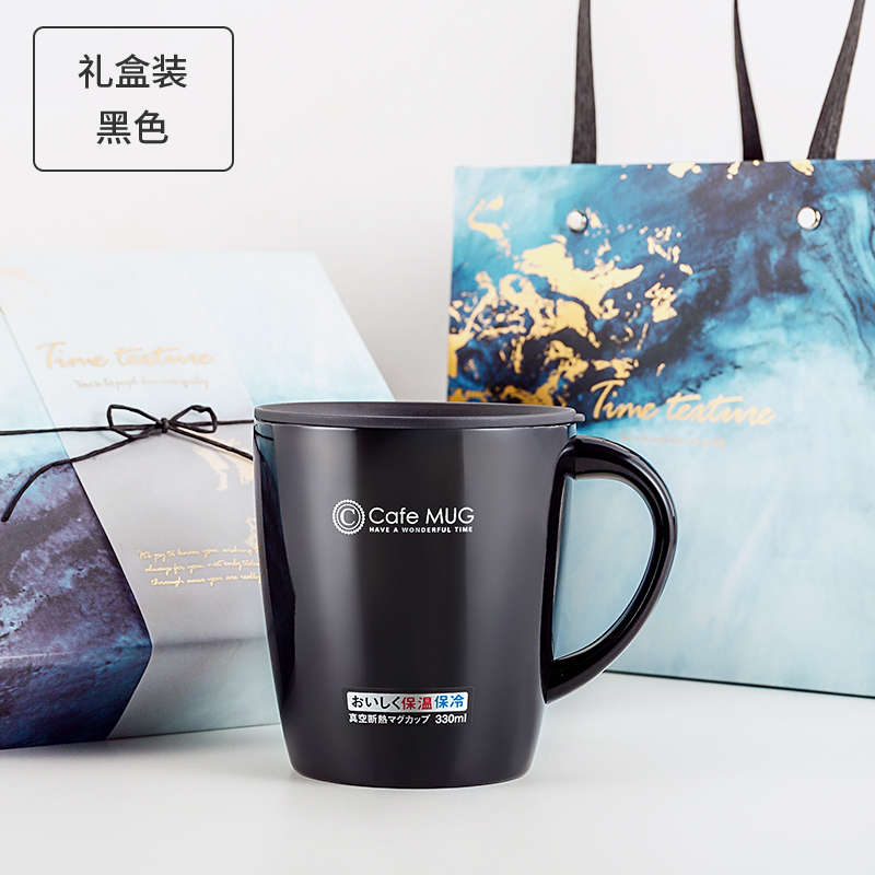 japan asvel mug thermos mug with lid spoon coffee cup stainless steel office water cup female couple mug