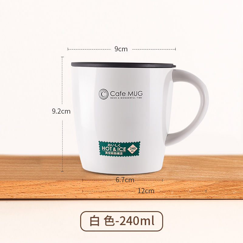 japan asvel mug thermos mug with lid spoon coffee cup stainless steel office water cup female couple mug
