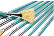 MONET MOENT fish tail fan Bristle fan pen Oil painting gouache brush single 8 sets