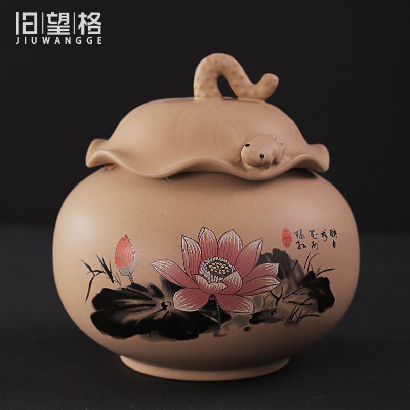 Old &, rock, coarse pottery caddy fixings medium, ceramic POTS to restore ancient ways household pu 'er tea POTS awake box