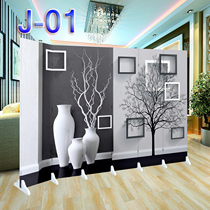 Partition wall screen office simple modern living room bedroom waterproof double-sided fabric folding mobile decorative folding screen