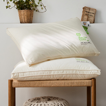 Class A antibacterial anti-mite non-fluorescent pillow cotton single single neck protection medium and high cotton antibacterial fiber pillow core 48*74