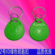 ID keychain 2 ID green keychain card ID key card ID card access card
