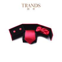 TRANDS Yang Chuangshi pure mulberry silk tie bow tie cufflinks 3 sets gift box mens TR1512061