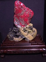 Changhua Stones Big Red Gown Seal Pendulum with seal engraving Jiao Shan Shoushan Stone Lao Stone Seal Rare Collection Swing Piece