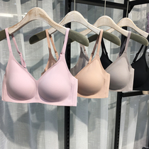 305 latex bra womens thin belt incognito adjustment invisible bra thin breathable small chest gathered sexy bra