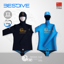 Bestdive One Italian diving cooperation free diving suit YAMAMOTO SCS wet suit on both sides