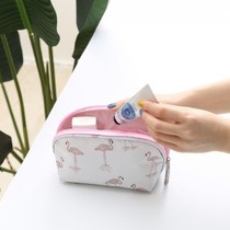 Travel multifunctional small carrying large capacity makeup bag waterproof Oxford cloth semi-round clutch bag cosmetic storage