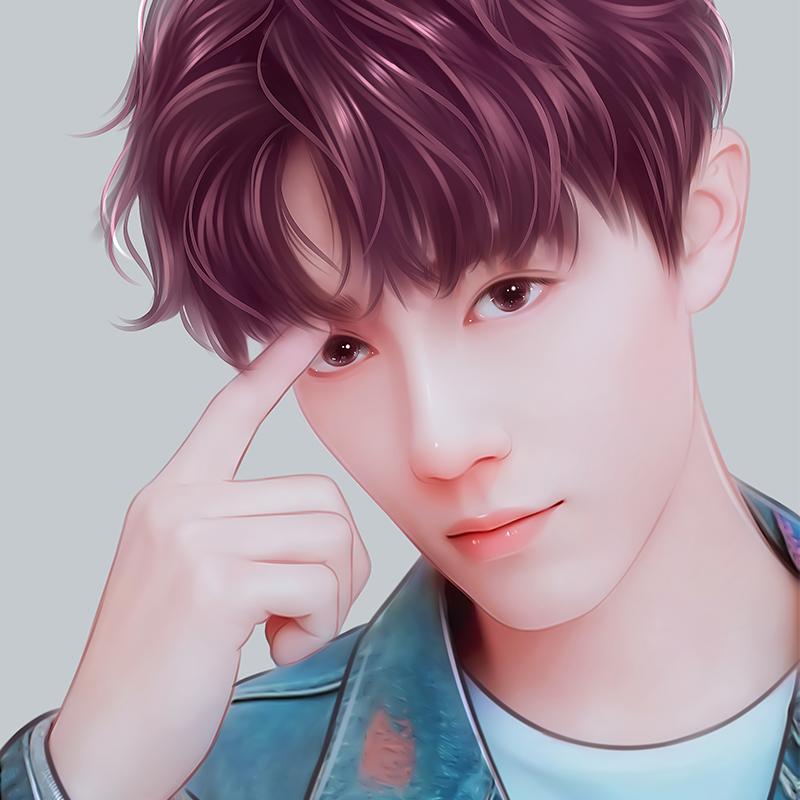 live-action hand-painted photo avatar q version hand-painted comic cartoon portrait custom ps original logo design