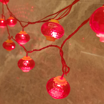 New Years Lunar New Year lantern Decorative Lights Strings of Iron Art Christmas pentagram Snow Flower Loving Shop Window Scene Christmas Tree Hanging