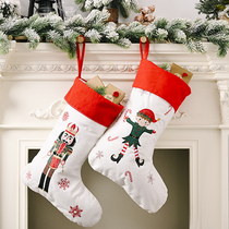 Christmas Decorations Accessories Hotel Shop Windows Christmas Socks Pendant Walnuts Socks the Christmas Sox Gift Bags Swing pieces