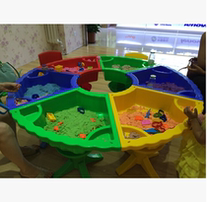 New thickened indoor and outdoor children round sand table game table square sand table Family Children beach sand sand toys