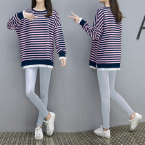 Net red maternity dress western style autumn fashion suit autumn and winter tide 2020 hot mom personality belly cover and age reduction dress