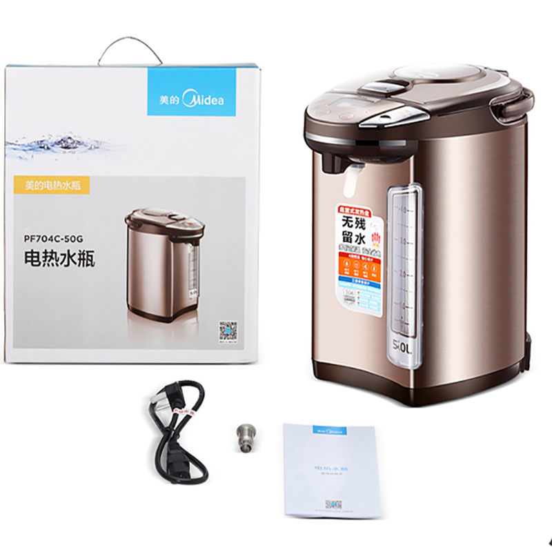 Midea/美的 PF704C-50G电热水瓶家用保温自动断电烧水壶304不锈钢产品展示图2