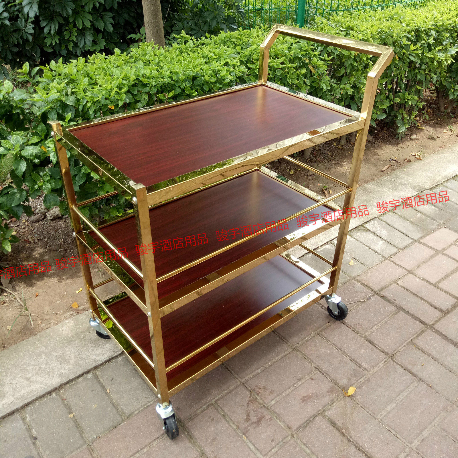 生日蛋糕手推车酒吧酒店送餐车4s店茶水车ktv服务车点心车酒水车_双氙