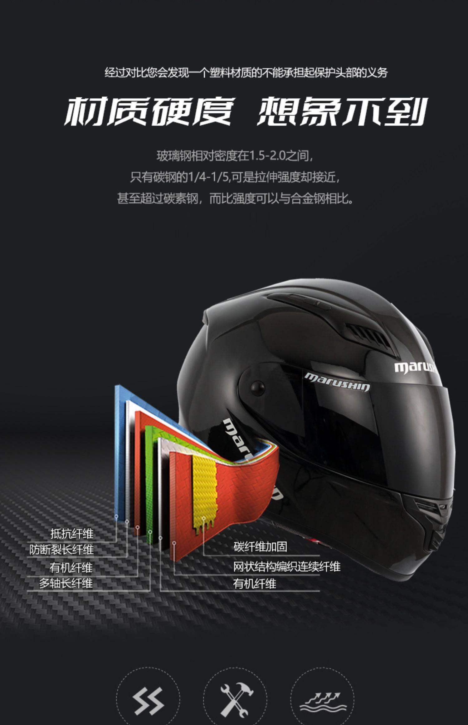 marushin德国马鲁申摩托车头盔男女通用街车全盔四季防雾蓝牙b5