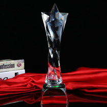 Rain Hin YUXIN Crystal Customized Trophy Lettering Enterprise Prize Souvenir Spot Basic Series Pentagonal Twist