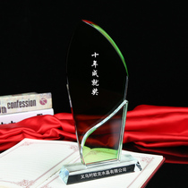 Crystal trophy creative custom thumb five-pointed star authorization card Staff music competition souvenir custom production