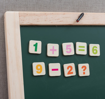 Wooden magnetic stickers Childrens early learning English alphanumeric symbols Infant baby magnets