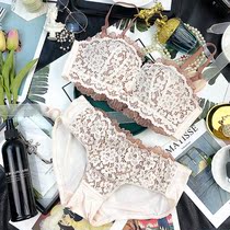 Sweet Beauty Lace Little Fresh to Underwear Girl Bra Suit No Steel Ring Sexy Half Cup Adjustment Type Little Bra