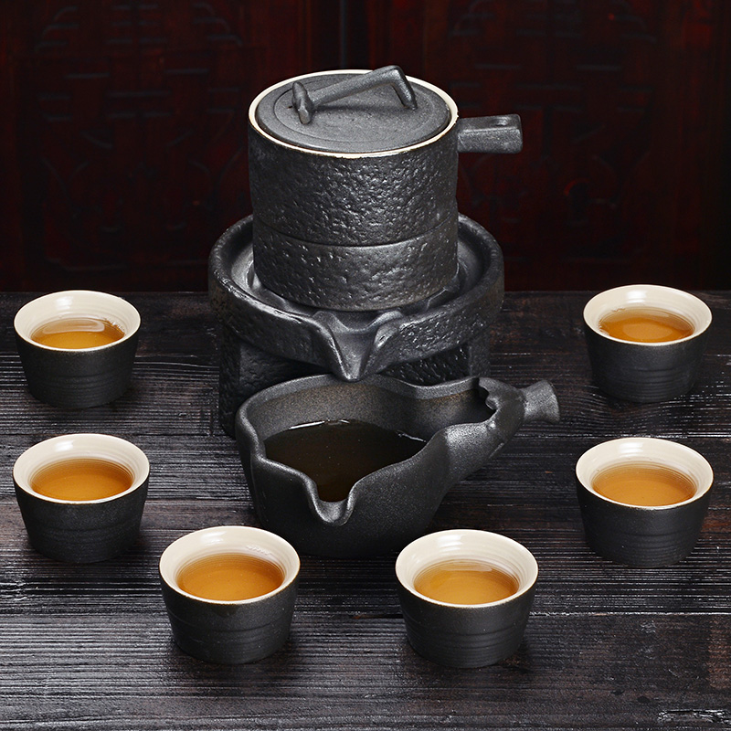 A good laugh, ceramics semi automatic kung fu tea set household teapot teacup lazy people make tea, tea sets