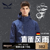 SALEWA Salewa stormtrooper mens and womens spring three-in-one detachable windproof waterproof velvet jacket mountaineering suit
