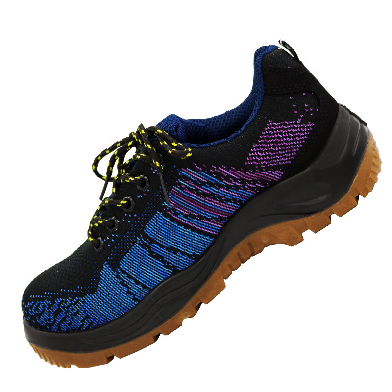 Labor shoes men and women flying woven breathable lightweight work