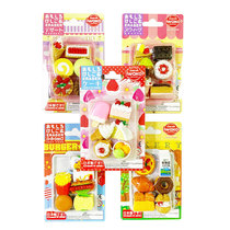 iwako cartoon eraser Cute creative cartoon assembly fun eraser Animal shape food eraser puzzle eraser set Toy detachable combination June 1 Childrens Day gift