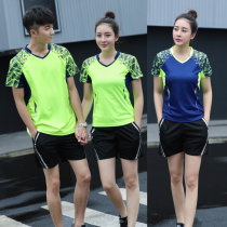 New table tennis suit suit Mens and womens badminton training game sportswear Short-sleeved quick-drying air-permeable volleyball suit
