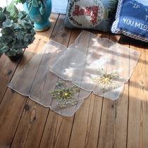 Foreign trade original single-tail single European-style mesh yarn handmade nail beads sequin embroidered square towel napkins Mat dustproof cover towel