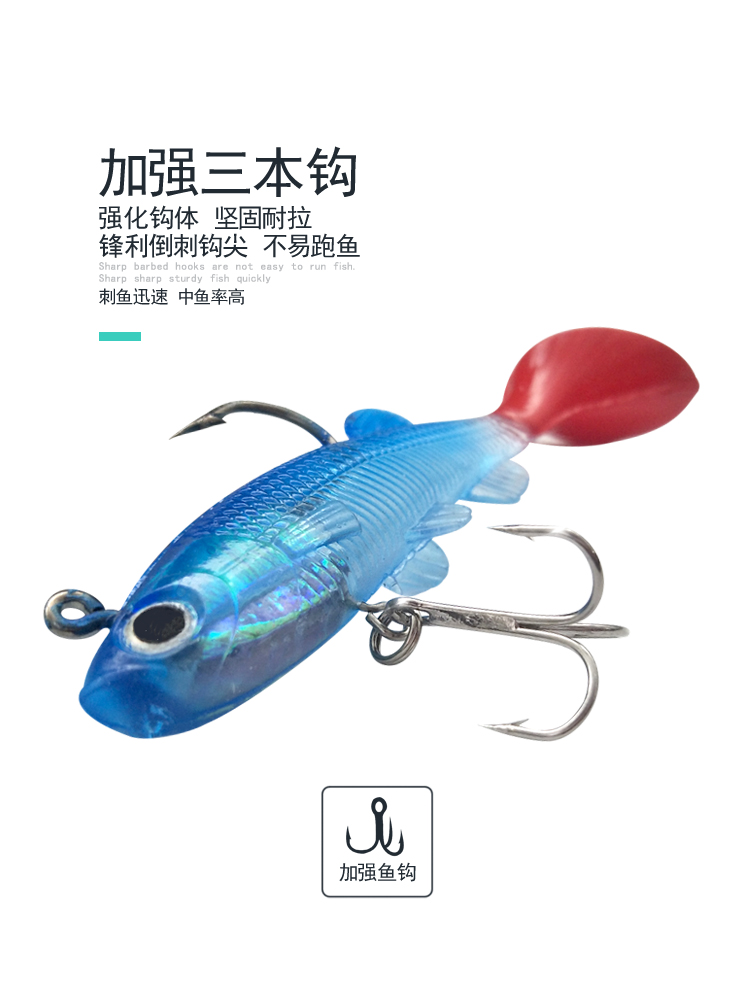 Sinking Paddle Tail Fishing Lure Fresh Water Bass Swimbait Tackle Gear