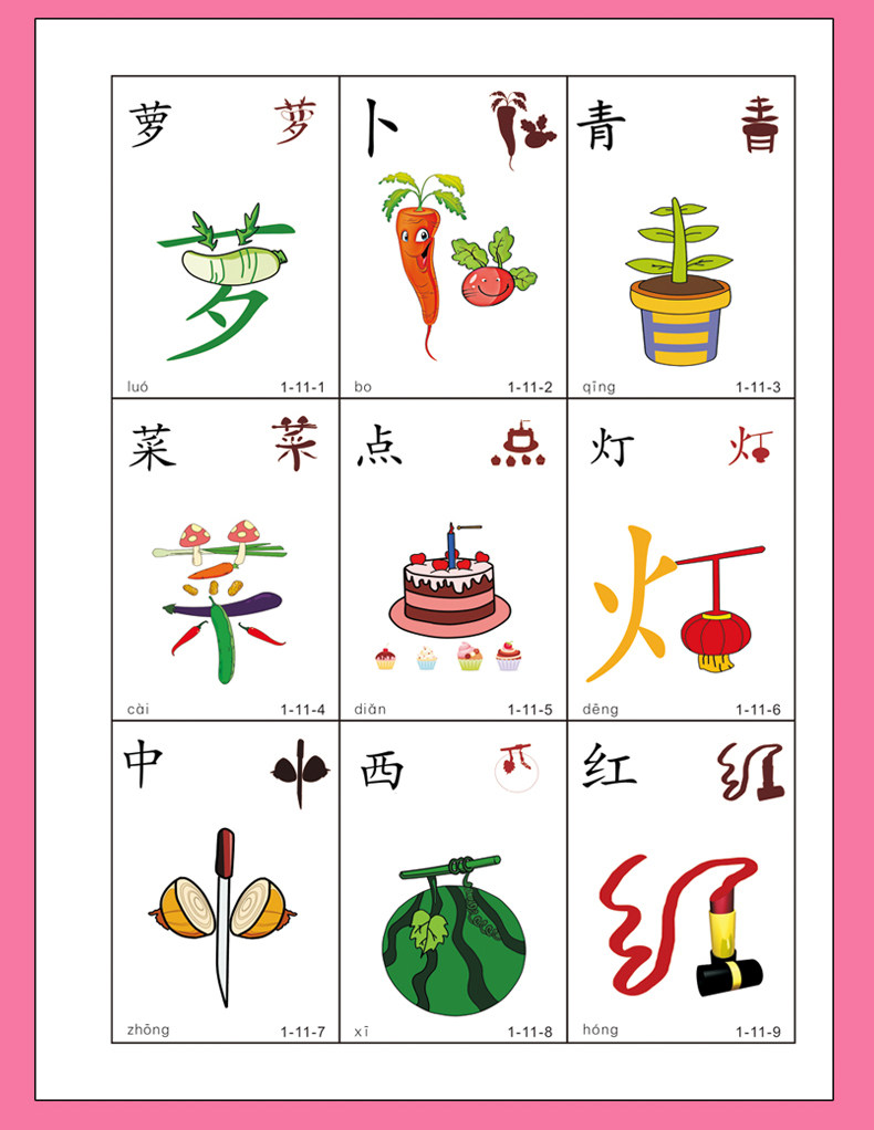 第1册幼儿园小中大班学龄前儿童启蒙宝宝趣味直映形象认字婴看图识字