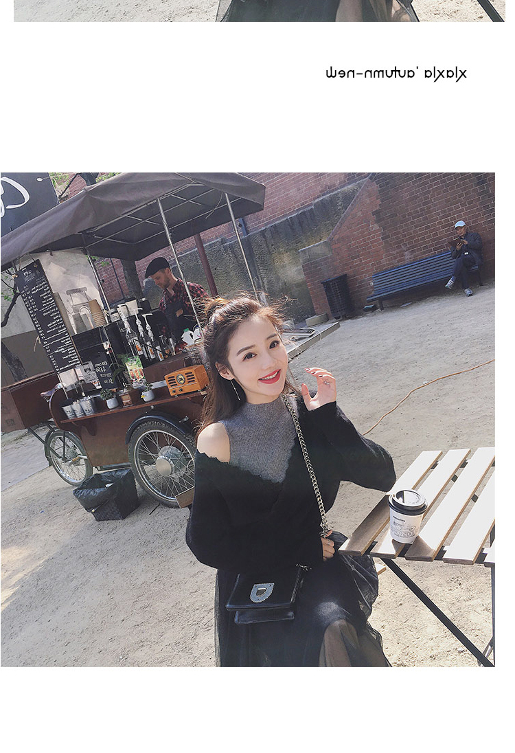 秋冬季软妹女神范毛衣加上衣小清新配bf套装裙