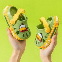 Daddy pig childrens hole shoes summer sandals and slippers boys and girls non-slip home indoor non-slip childrens baby slippers