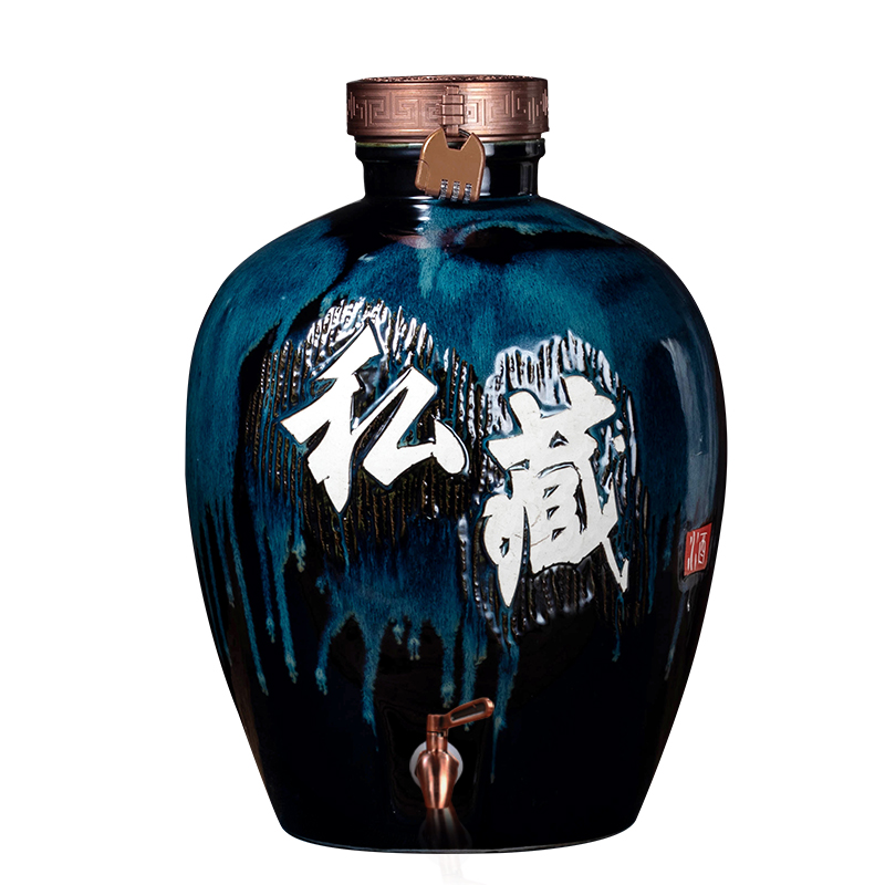 Jingdezhen jar tap water flagon bottle expressions using sealed with cover household ceramics up carved mercifully wine