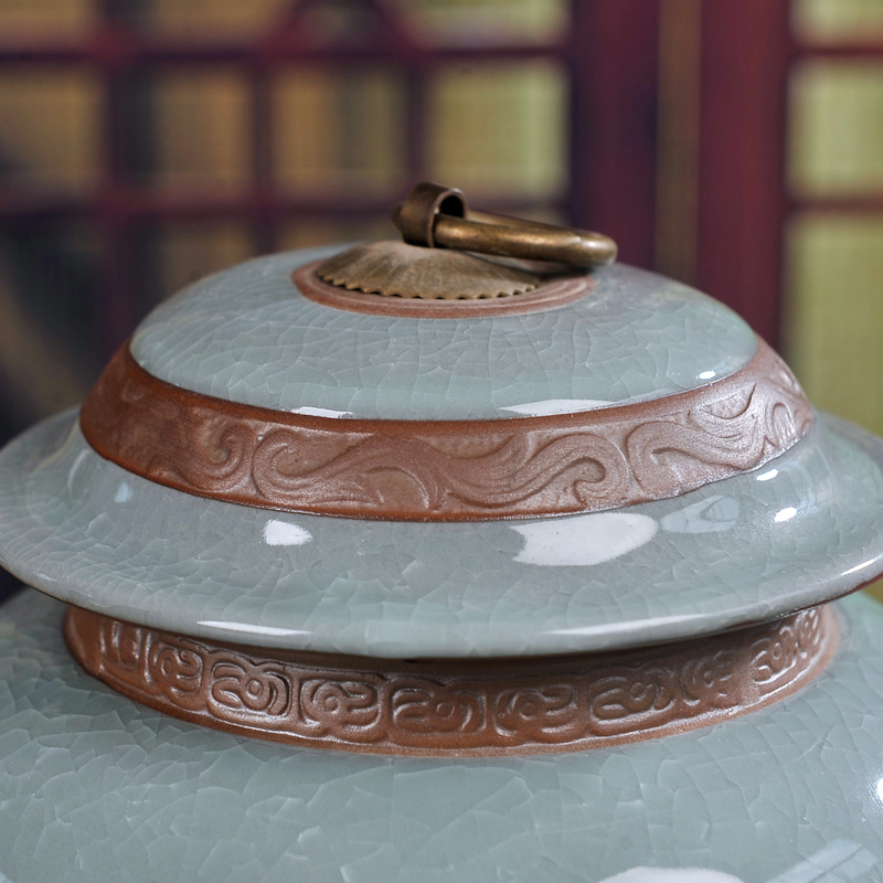 Jingdezhen calving violet arenaceous sealed container storage caddy fixings medicine Chinese traditional medicine to receive tank tea accessories loose tea boxes