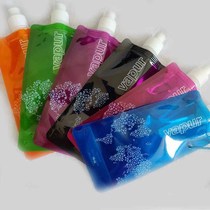 Custom Plus Print Logo Sports Kettle Portable Concert Music Festival Bagged Water Folding Plastic Water Bag 480ml