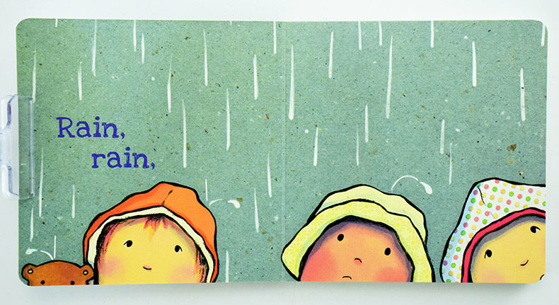 英文原版纸板书rain, rain,go away 雨雨你别下 名家caroline jayne