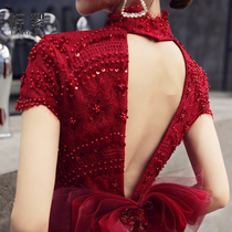 Toast service bride new dress female celebrity banquet temperament evening dress dress modern atmosphere usually wear summer