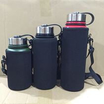 Insulated water cup sleeve slanted satchel with back protective sleeve hand-carrying and anti-burn 750-1500ML portable kettle bag hanging bag