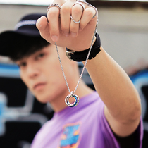 Pendant mens titanium steel hip-hop female hiphop pendant accessories Korean personality boy simple lettering necklace male tide