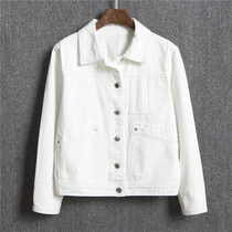 White denim jacket spring and autumn womens short 2020 new student bf loose and fresh Korean ins denim jacket