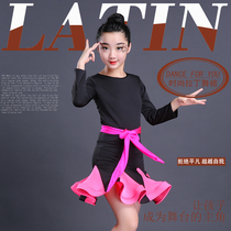 Children Latin Dance Dress Girl Spring Summer Season Practice Short Sleeve Young Children Latin Dancing Dress Special Price Clearance