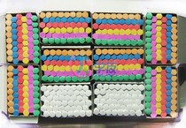 Hexagonal chalk 48 packs Hexagonal chalk dust-free teaching chalk School chalk full box