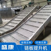 Small electric 304 stainless steel baffle chain plate hoist bagged coal iron scrap lifting climbing conveyor